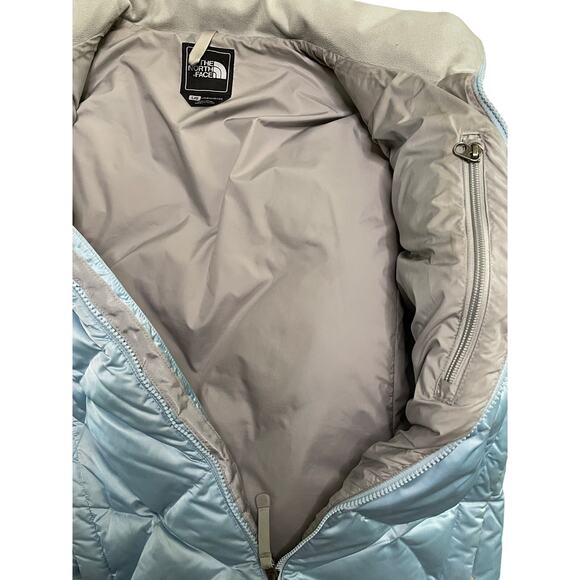 North Face Baby Blue 550 Goose Down Y2K Puffer Jacket size Large - Picture 15 of 16